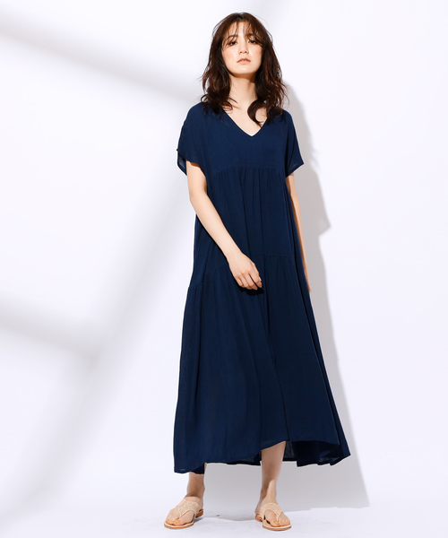 CIAOPANIC（チャオパニック）の「クレープティアードワンピース（ワンピース・レディース・ネイビー/ピンク/ホワイト/ホワイト系その他/ブルー系その他・FREE）」の10枚目の写真