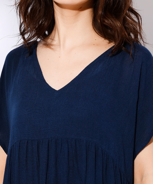 CIAOPANIC（チャオパニック）の「クレープティアードワンピース（ワンピース・レディース・ネイビー/ピンク/ホワイト/ホワイト系その他/ブルー系その他・FREE）」の13枚目の写真