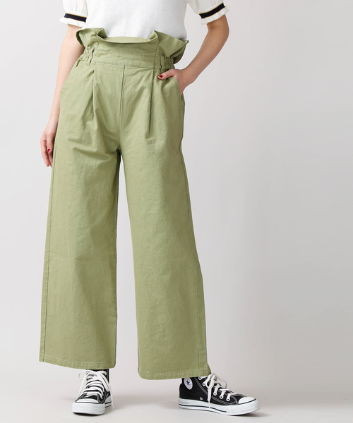 WEGO（ウィゴー）の「WEGO/ハイウエストサロペット（サロペット/オーバーオール・レディース・カーキ/ブラック・FREE）」の8枚目の写真