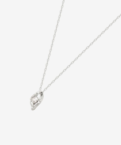 エステール◇K10PG◇ダイヤモンド7粒◇ミニリングネックレス◇ WEB限定】K10 ピンクゴールド ダイヤモンド ネックレス（0442