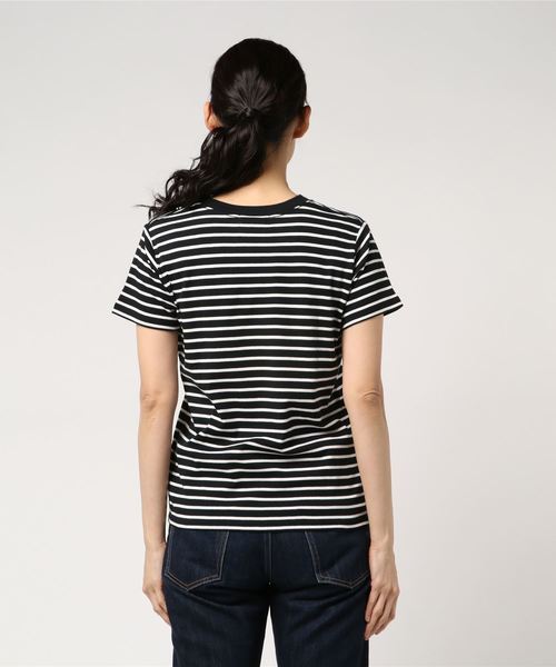 AMERICAN HOLIC（アメリカンホリック）の「・60新彊綿スムースボーダークルーネックTシャツ★（Tシャツ/カットソー・レディース・ブラック/ピンク/ブルー/杢グレー・L/M）」の15枚目の写真