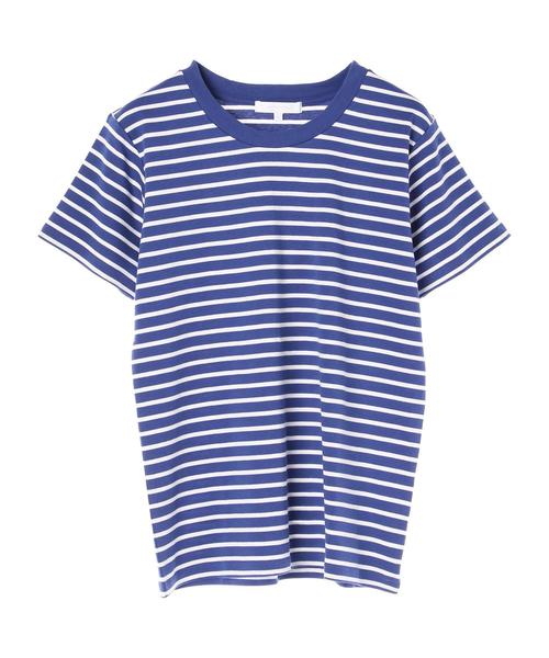 AMERICAN HOLIC（アメリカンホリック）の「・60新彊綿スムースボーダークルーネックTシャツ★（Tシャツ/カットソー・レディース・ブラック/ピンク/ブルー/杢グレー・L/M）」の11枚目の写真