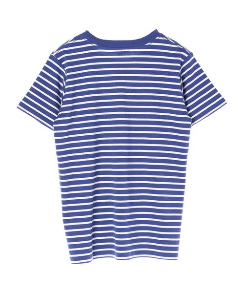 AMERICAN HOLIC（アメリカンホリック）の「・60新彊綿スムースボーダークルーネックTシャツ★（Tシャツ/カットソー・レディース・ブラック/ピンク/ブルー/杢グレー・L/M）」の7枚目の写真