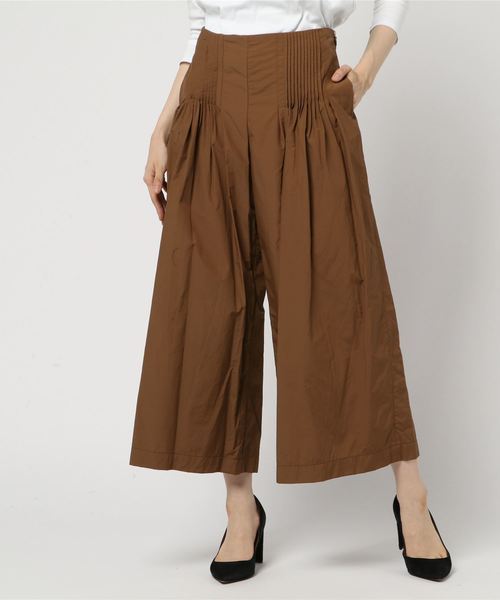 un dix cors（アンディコール）の「アコーディオンタックパンツ（その他パンツ・レディース・ベージュ/イエロー・ﾌﾘ-）」の5枚目の写真