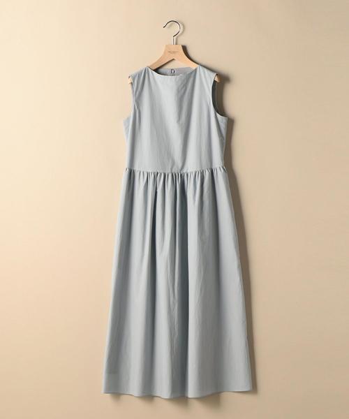 BEAUTY&YOUTH UNITED ARROWS（ビューティーアンドユースユナイテッドアローズ）の「BY ブロードギャザーノースリーブワンピース ◆（ワンピース・レディース・ライトブルー/モカ/ブラック・FREE）」の7枚目の写真