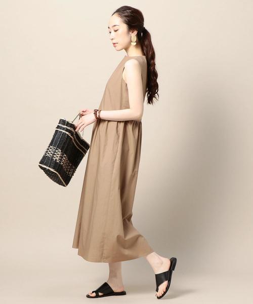 BEAUTY&YOUTH UNITED ARROWS（ビューティーアンドユースユナイテッドアローズ）の「BY ブロードギャザーノースリーブワンピース ◆（ワンピース・レディース・ライトブルー/モカ/ブラック・FREE）」の11枚目の写真