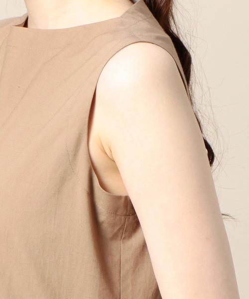 BEAUTY&YOUTH UNITED ARROWS（ビューティーアンドユースユナイテッドアローズ）の「BY ブロードギャザーノースリーブワンピース ◆（ワンピース・レディース・ライトブルー/モカ/ブラック・FREE）」の14枚目の写真