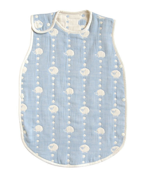 Hoppetta（ホッペッタ）の「【Hoppetta（ホッペッタ）】（ベビーサイズ）ふくふく6重ガーゼスリーパー ラッピング済ギフトセット（ベビーギフト・キッズ・ブルー/ピンク・ONE SIZE）」の3枚目の写真