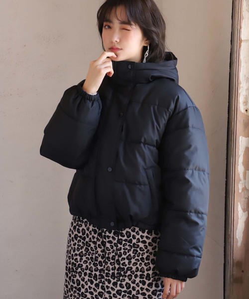 one after another NICE CLAUP（ワンアフターアナザーナイスクラップ）の「フードエコダウンジャケット（ダウンジャケット/コート・レディース・ブラック/ベージュ/パープル/ラベンダー・FREE）」の17枚目の写真