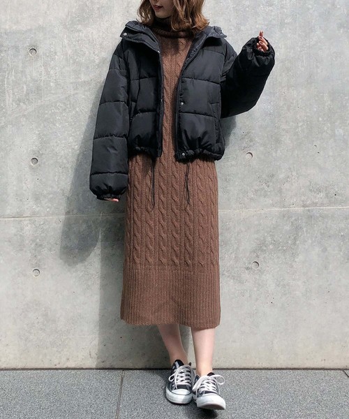 one after another NICE CLAUP（ワンアフターアナザーナイスクラップ）の「フードエコダウンジャケット（ダウンジャケット/コート・レディース・ブラック/ベージュ/パープル/ラベンダー・FREE）」の19枚目の写真