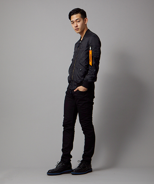 MONKEY TIME（モンキータイム）の「MT∴ ボンディング L-2 ジャケット◆（ミリタリージャケット・メンズ・ブラック/オリーブ・SMALL/MEDIUM/LARGE/X-LARGE）」の12枚目の写真