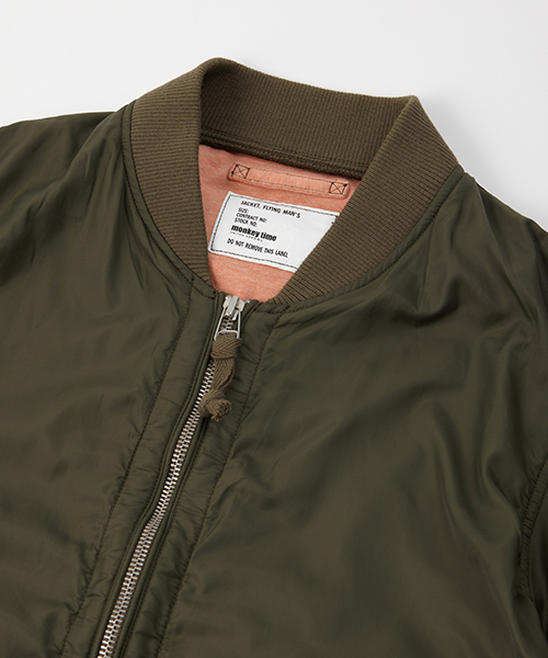MONKEY TIME（モンキータイム）の「MT∴ ボンディング L-2 ジャケット◆（ミリタリージャケット・メンズ・ブラック/オリーブ・SMALL/MEDIUM/LARGE/X-LARGE）」の3枚目の写真