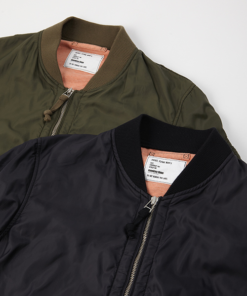 MONKEY TIME（モンキータイム）の「MT∴ ボンディング L-2 ジャケット◆（ミリタリージャケット・メンズ・ブラック/オリーブ・SMALL/MEDIUM/LARGE/X-LARGE）」の6枚目の写真