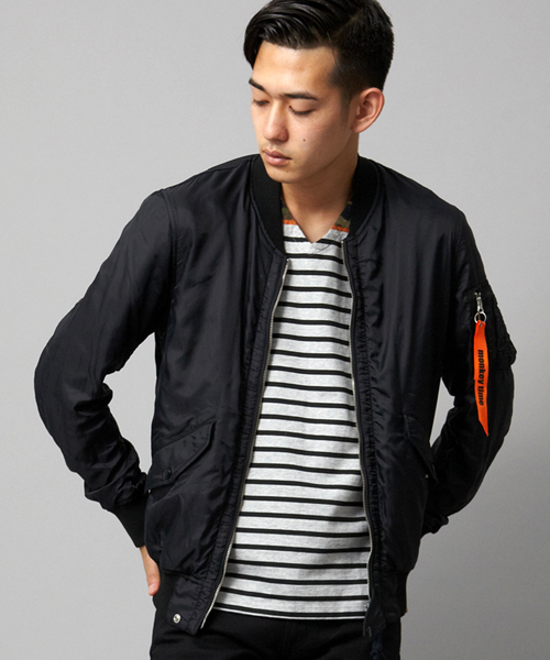 MONKEY TIME（モンキータイム）の「MT∴ ボンディング L-2 ジャケット◆（ミリタリージャケット・メンズ・ブラック/オリーブ・SMALL/MEDIUM/LARGE/X-LARGE）」の7枚目の写真