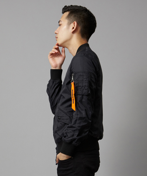 MONKEY TIME（モンキータイム）の「MT∴ ボンディング L-2 ジャケット◆（ミリタリージャケット・メンズ・ブラック/オリーブ・SMALL/MEDIUM/LARGE/X-LARGE）」の9枚目の写真