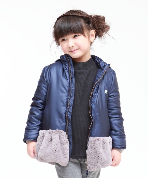 RAGMART（ラグマート）の「フリルファー中綿コート（その他アウター・キッズ・ネイビー/レッド・110cm/100cm/120cm/130cm）」の10枚目の写真