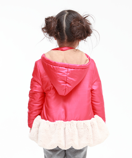 RAGMART（ラグマート）の「フリルファー中綿コート（その他アウター・キッズ・ネイビー/レッド・110cm/100cm/120cm/130cm）」の6枚目の写真