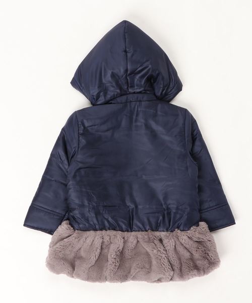 RAGMART（ラグマート）の「フリルファー中綿コート（その他アウター・キッズ・ネイビー/レッド・110cm/100cm/120cm/130cm）」の3枚目の写真