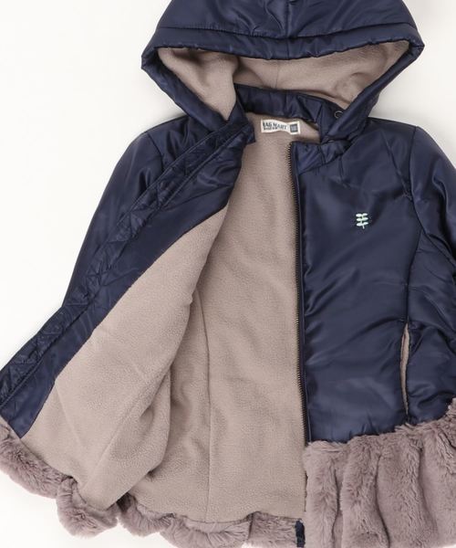 RAGMART（ラグマート）の「フリルファー中綿コート（その他アウター・キッズ・ネイビー/レッド・110cm/100cm/120cm/130cm）」の4枚目の写真
