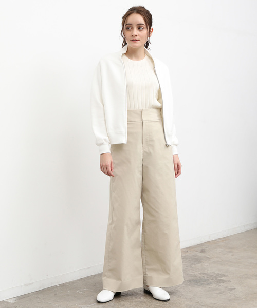 SALON adam et rope'（サロン アダム エ ロペ）の「コットンライクポリエステルワイドパンツ（その他パンツ・レディース・ブラック/ベージュ・X-SMALL/S/M）」の15枚目の写真