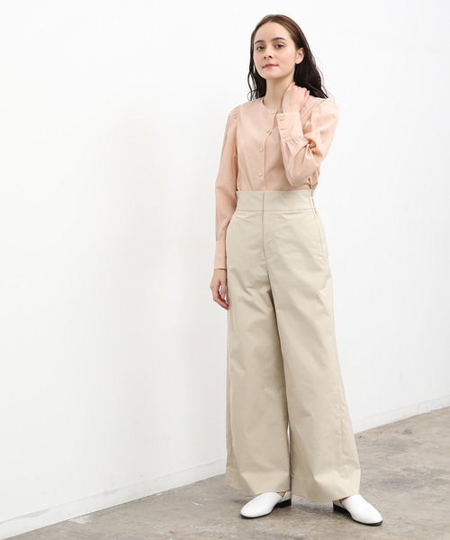 SALON adam et rope'（サロン アダム エ ロペ）の「コットンライクポリエステルワイドパンツ（その他パンツ・レディース・ブラック/ベージュ・X-SMALL/S/M）」の16枚目の写真