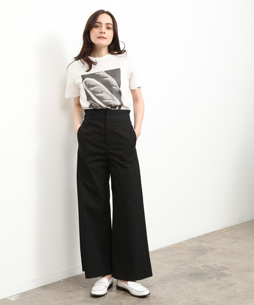 SALON adam et rope'（サロン アダム エ ロペ）の「コットンライクポリエステルワイドパンツ（その他パンツ・レディース・ブラック/ベージュ・X-SMALL/S/M）」の18枚目の写真