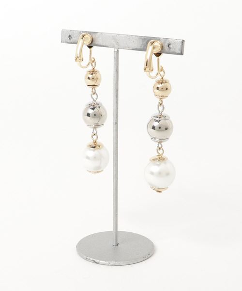 RiNc （リンク）の「【 Erin & Emma / エリン アンド エマ 】 Earrings / スリーカラー ドロップ イヤリング（イヤリング・レディース・ゴールド・FREE）」の2枚目の写真