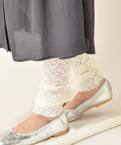 DouDou（ドゥドゥ）の「ストレッチレースレギンス（レギンス/スパッツ・レディース・ベージュ/グレー/ホワイト系その他・FREE）」の9枚目の写真