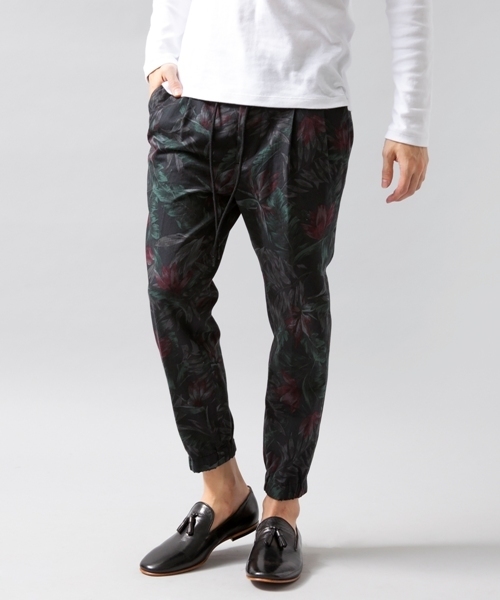 MONKEY TIME(モンキータイム)の「MT∴ ダーク トロピカルプリント リブパンツ ◆(その他パンツ・メンズ・ブラック/ネイビー・LARGE/SMALL/MEDIUM)」の12枚目の写真