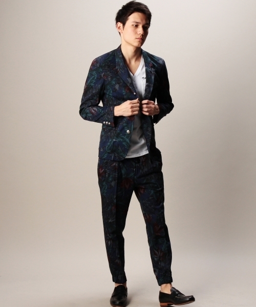 MONKEY TIME(モンキータイム)の「MT∴ ダーク トロピカルプリント リブパンツ ◆(その他パンツ・メンズ・ブラック/ネイビー・LARGE/SMALL/MEDIUM)」の14枚目の写真