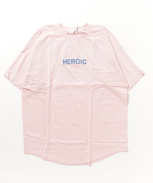 STYLEBLOCK（スタイルブロック）の「プリントビッグシルエット半袖Tシャツ（Tシャツ/カットソー・メンズ・サックスブルー/ベージュ/オレンジ/オフホワイト/ブラック/ピンク・M/L）」の5枚目の写真