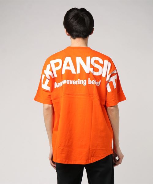 STYLEBLOCK（スタイルブロック）の「プリントビッグシルエット半袖Tシャツ（Tシャツ/カットソー・メンズ・サックスブルー/ベージュ/オレンジ/オフホワイト/ブラック/ピンク・M/L）」の8枚目の写真