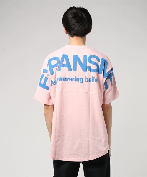 STYLEBLOCK（スタイルブロック）の「プリントビッグシルエット半袖Tシャツ（Tシャツ/カットソー・メンズ・サックスブルー/ベージュ/オレンジ/オフホワイト/ブラック/ピンク・M/L）」の10枚目の写真