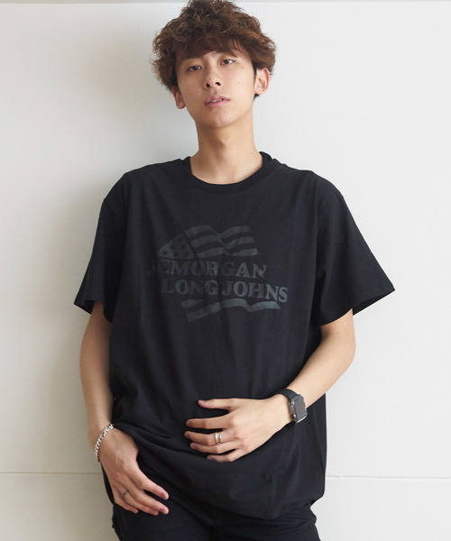 JEMORGAN(ジェーイーモーガン)の「JEMORGAN / 天竺ロゴラインプリントT(Tシャツ/カットソー・メンズ・ホワイト/ブラック・M/L)」の2枚目の写真