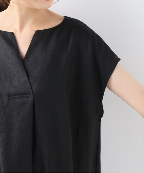 SLOBE IENA(スローブイエナ)の「フレンチリネンスキッパーワンピース◆(ワンピース・レディース・ブラック/ベージュ/カーキ/ブルー系その他・FREE)」の22枚目の写真