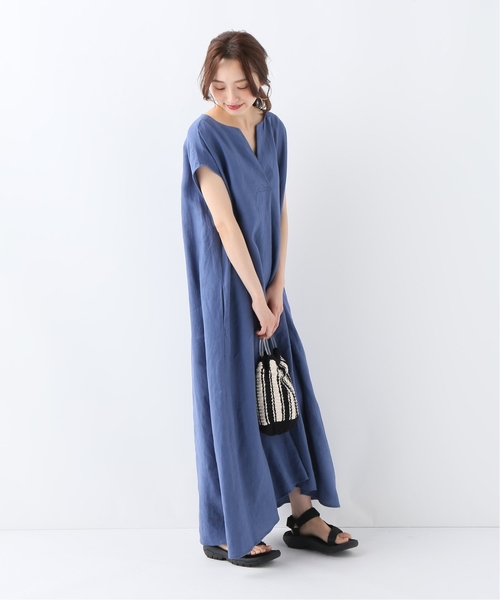 セール】フレンチリネンスキッパーワンピース◇（ワンピース