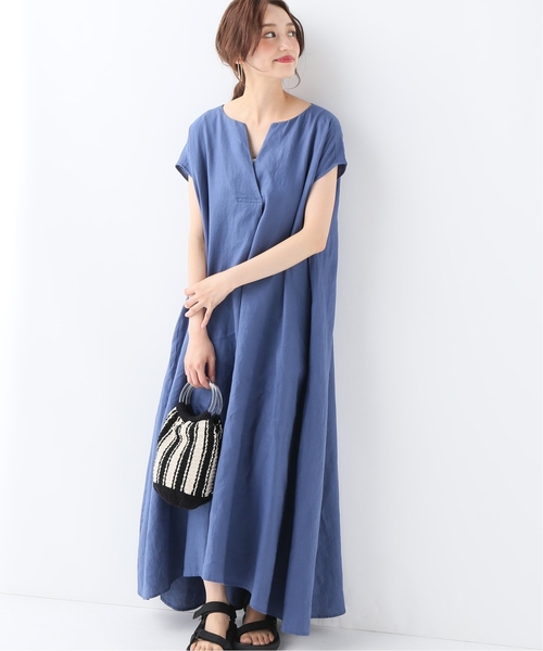 セール】フレンチリネンスキッパーワンピース◇（ワンピース
