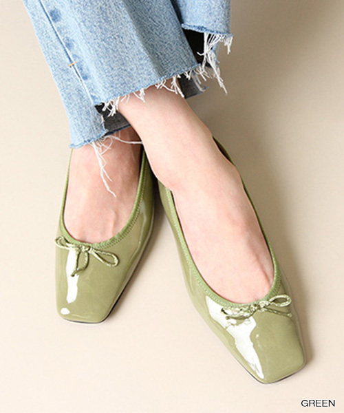 RANDA（ランダ）の「ストレスフリー/ソフトバレエシューズ（バレエシューズ・レディース・グレイッシュベージュ/シルバー/グリーン/ブラック/レッド/アイボリー/レオパード/その他・25/24/24.5/22/22.5/23/23.5/25.5）」の4枚目の写真