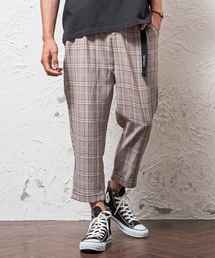 MinoriTY | 【2019春夏新作】アンクルパンツ チェックワイドテーパード(その他パンツ)