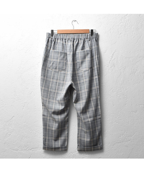 MinoriTY（マイノリティ）の「アンクルパンツ チェックワイドテーパード（その他パンツ・メンズ・ネイビー/ベージュ/ブラウン・L/M）」の11枚目の写真