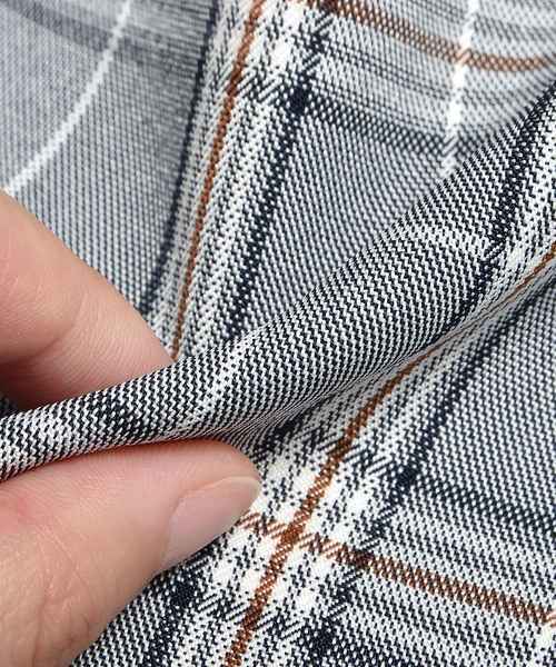 MinoriTY（マイノリティ）の「アンクルパンツ チェックワイドテーパード（その他パンツ・メンズ・ネイビー/ベージュ/ブラウン・L/M）」の12枚目の写真