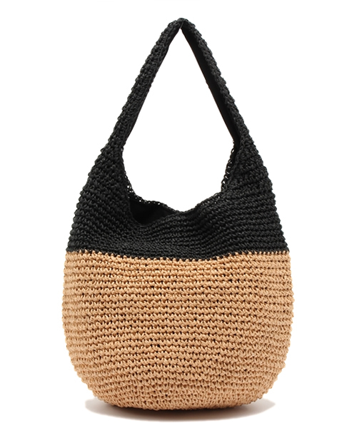 SHIPS for women（シップスフォーウィメン）の「★★ペーパー2トーンバッグ◇（かごバッグ・レディース・ブラック/キャメル/ブルー・ONE SIZE）」の8枚目の写真