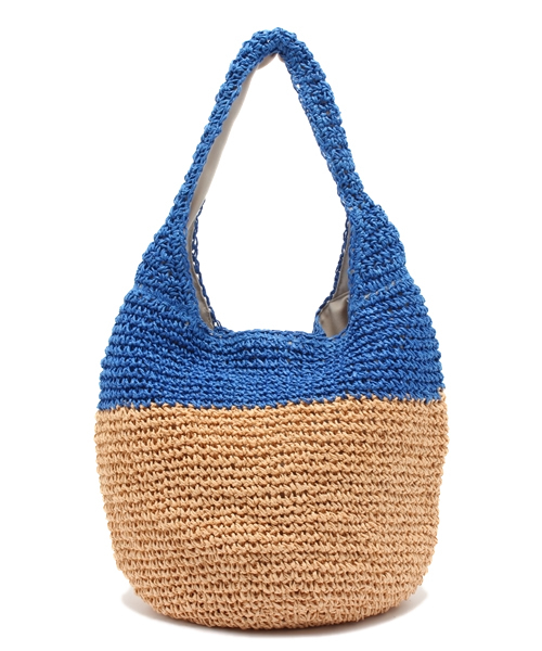 SHIPS for women（シップスフォーウィメン）の「★★ペーパー2トーンバッグ◇（かごバッグ・レディース・ブラック/キャメル/ブルー・ONE SIZE）」の10枚目の写真