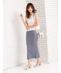 バックスリットタイトニットスカート