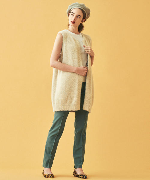 TOMORROWLAND （トゥモローランド）の「トリコットジャージー バックスリットパンツ（その他パンツ・レディース・ブラック/ブラウン/ライトベージュ/カーキ・40/38/36/34/32）」の8枚目の写真