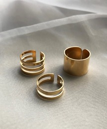 kutir | 【サイズ調節可能】3セットリング(リング)