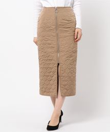 STYLEBLOCK | 高密度タフタフロントジップキルティングタイトスカートペンシルスカート(スカート)