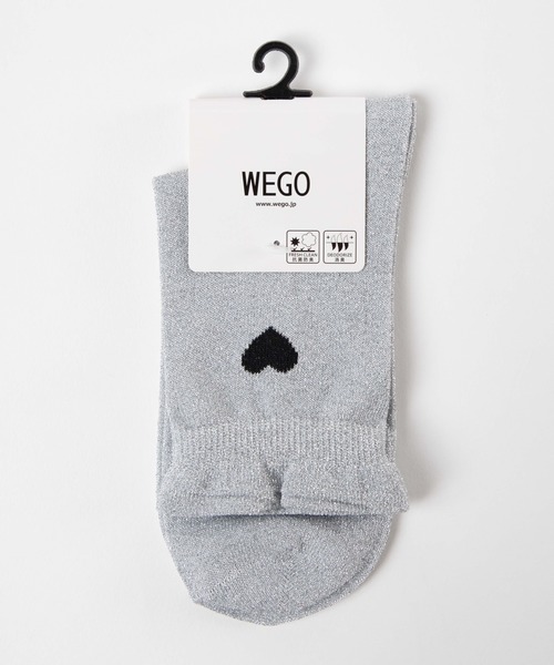 WEGO（ウィゴー）の「WEGO/ハートワンポイントラメソックス（ソックス/靴下・レディース・ホワイト/ブラック/シルバー・FREE）」の8枚目の写真