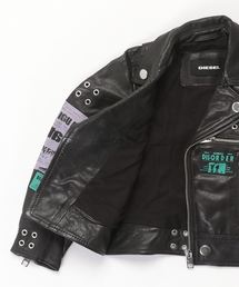 DIESEL キッズ レザージャケット 140cm ☆DIESEL ブラック レザー ジャケット キッズ用8Y - メルカリ