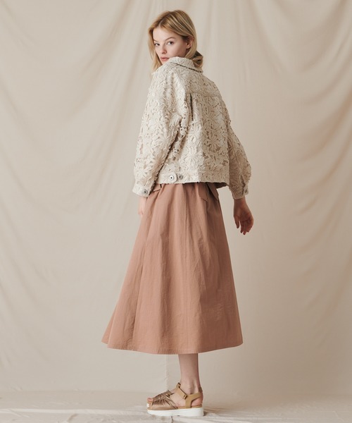 ベルトツキマエボタンフレアスカート スカート Supreme La La シュープリームララ のファッション スカート セール